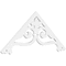 Ekena Millwork Pitch Finley Architectural Grade PVC Gable Pediment, 48"W x 20"H x 1"P (10/12) GPP048X020X100FIN - alternate 1